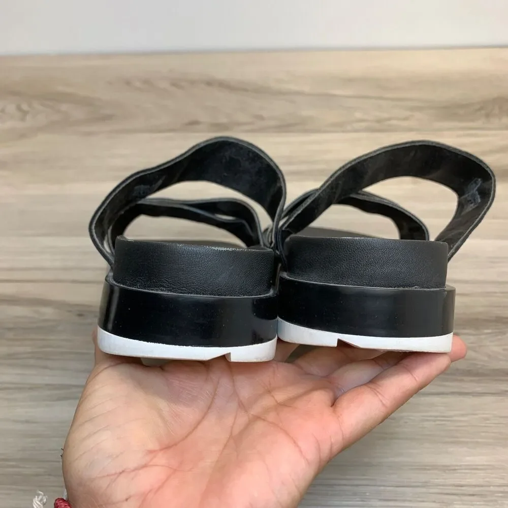 SOREL Women’s Roaming Sport Slide Sandals Black White Size 11 Shoes‎